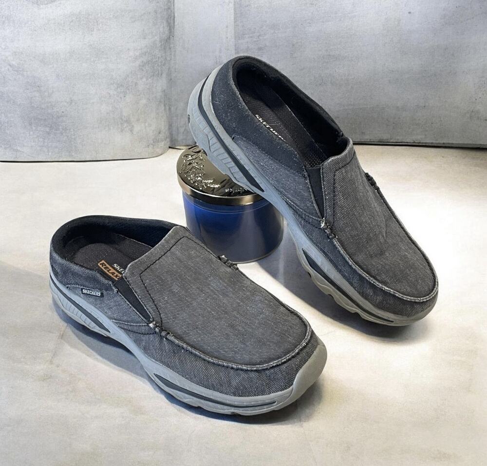 Skechers Slip on Shoes Relaxed Fit Air-Cooled Memory Foam Men’s Size 9.5 Black